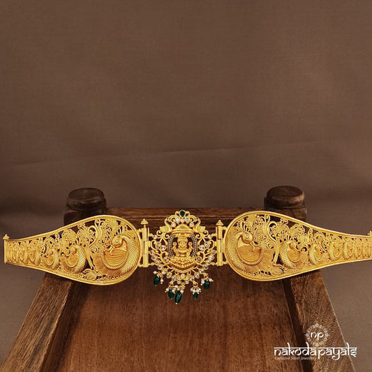 Green Lakshmi Daab With Belt (D0245)