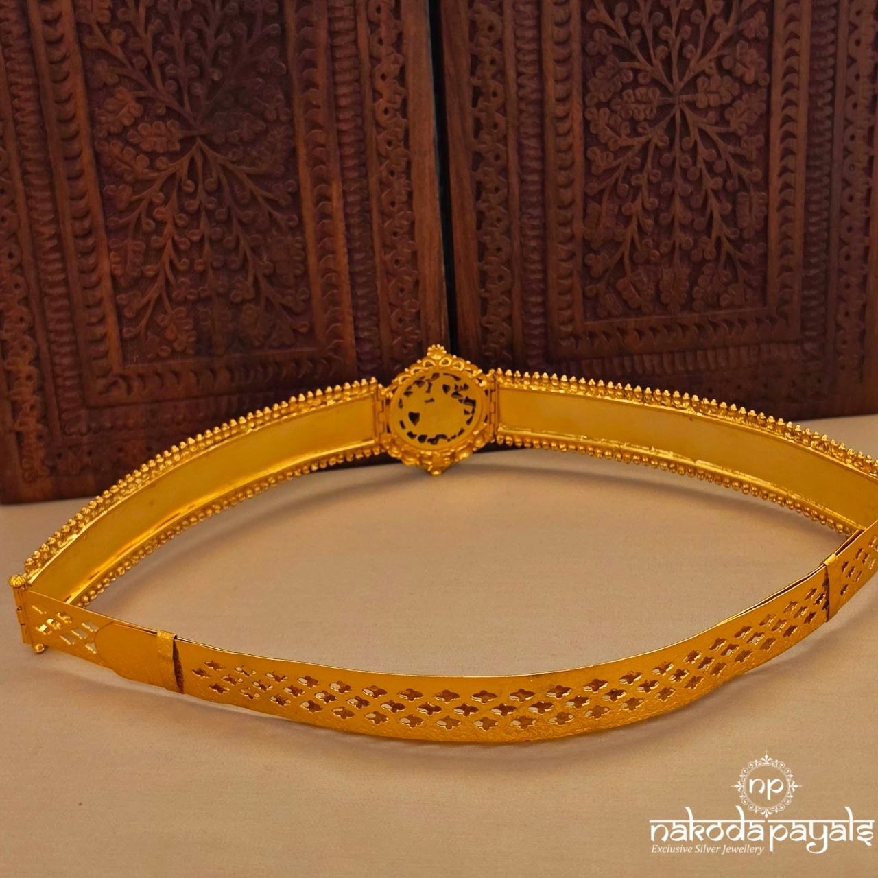 Peacock Motif Kundan Waistbelt (D0256)