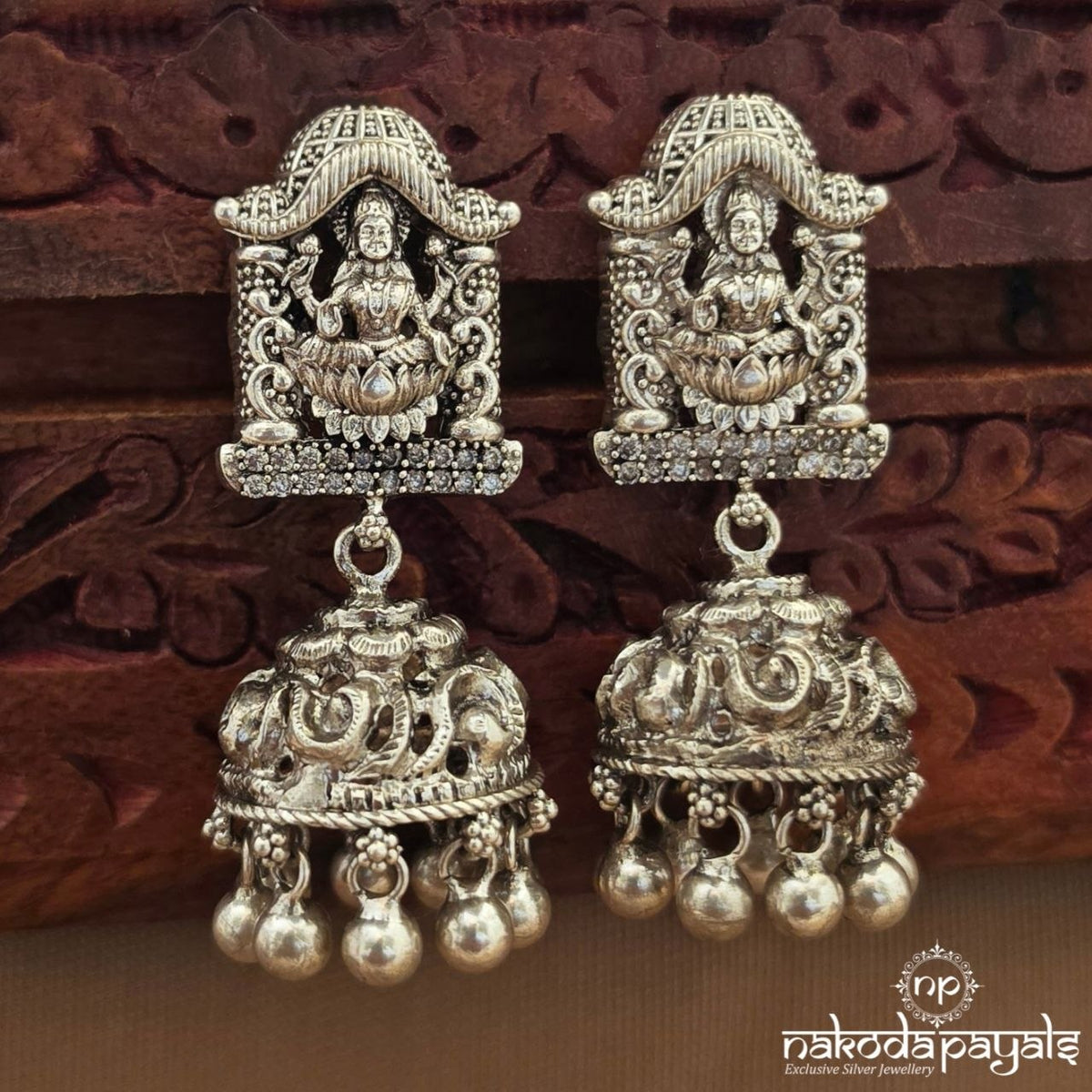 Divine Lakshmi Ball Drop Jhumka (J1862)