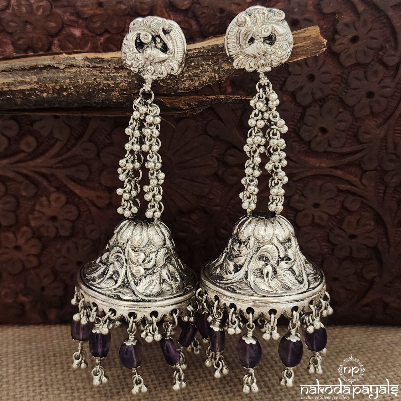Twilight Drape of Floral Echoes Jhumka (J1135)