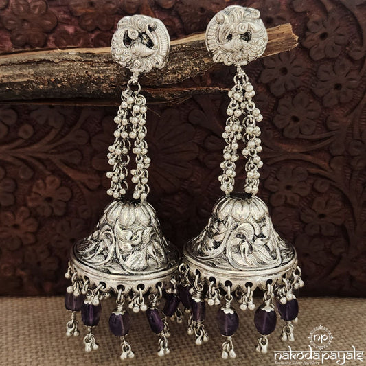 Twilight Drape of Floral Echoes Jhumka (J1135)