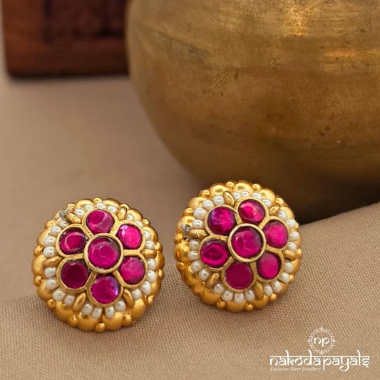 Pearly Floral Studs (Ge11284)
