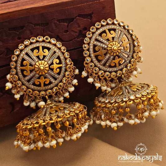 Exquisite Pearly Jhumka (Ge10720)