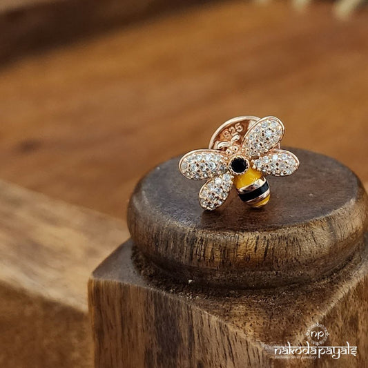 Rose Gold Honey bee Lapel Pin (St3665)