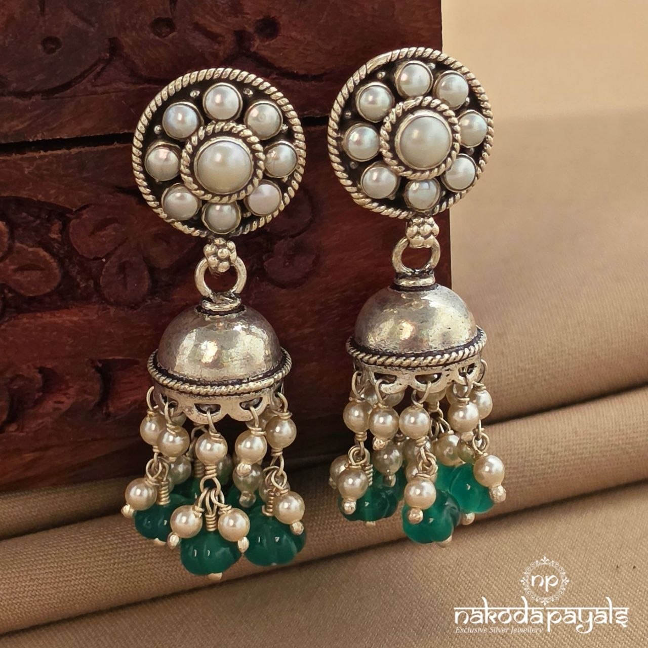 Pearly Floral Jhumka (J1760)