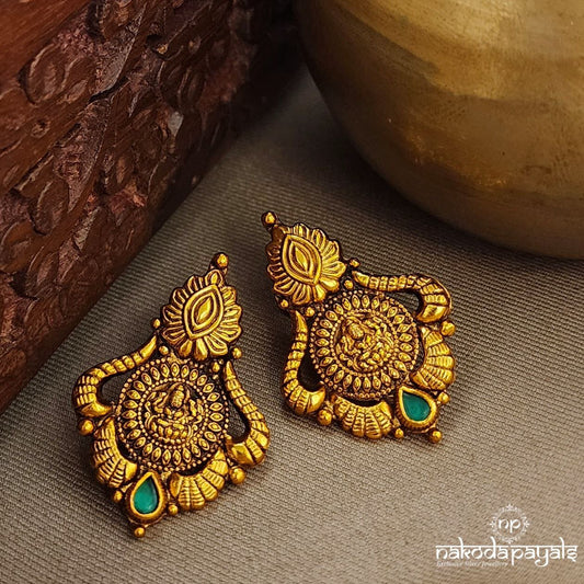 Green Lakshmi Earrings (Ge10006)