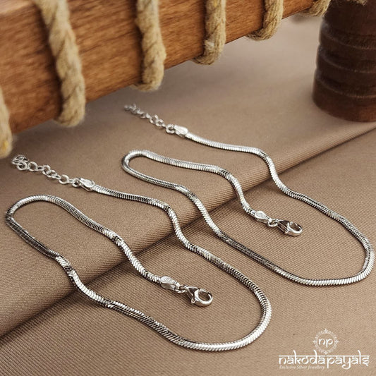 Snake Chain Flate Anklet (A6639)