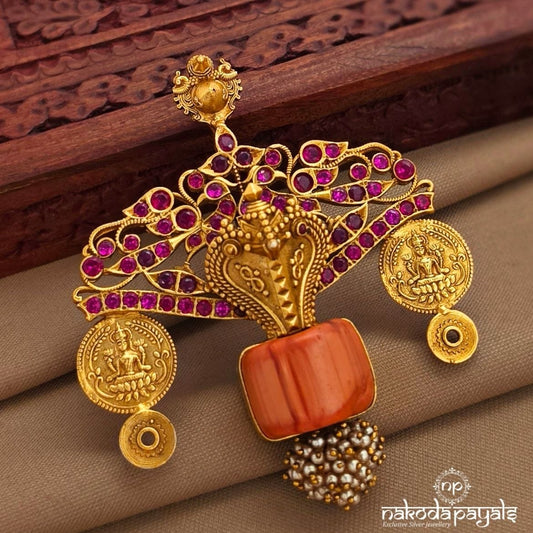 Lakshmi Sunset Coral Pendant (Gp2195)