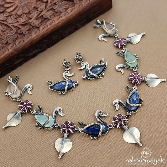 Colorful Swam Neckpiece With Earrings (N11172)