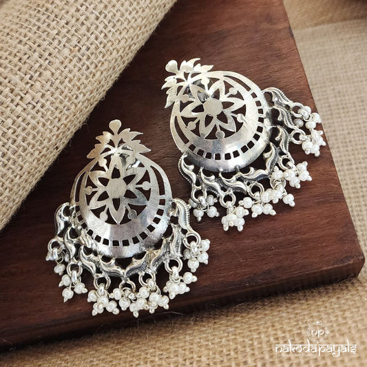 Pearled Drop Plain Earrings (C3031)
