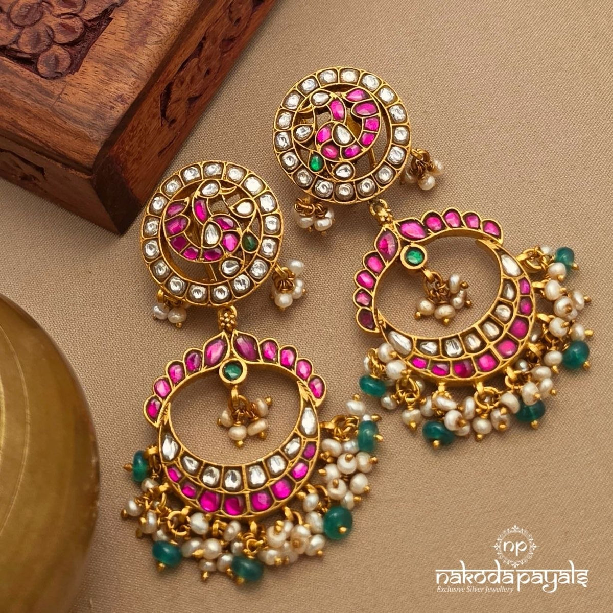 Circular Birdy Pearl Chanbali (Ge11436)