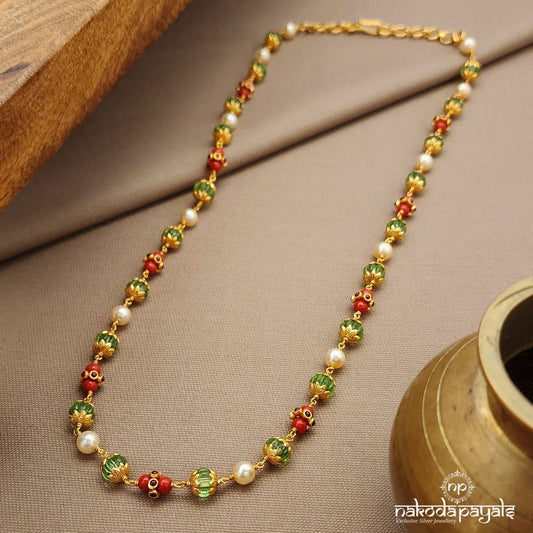 Unique Coral & Pearled Neckpiece (Gn9553)