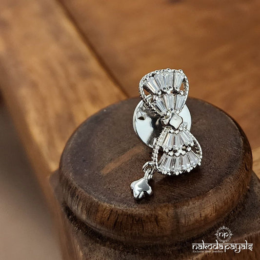 White Bow Lapel Pin (St3653)