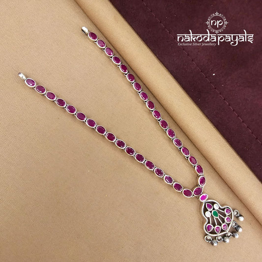 Pinkish Ball Drop Neckpiece (N11589)