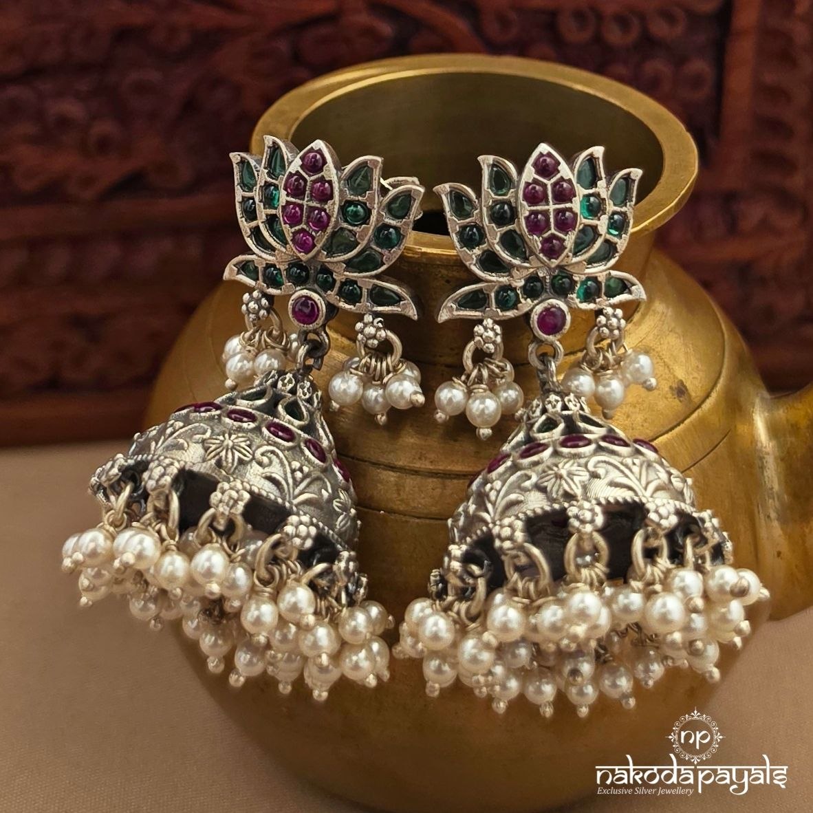 Kemp Lotus Jhumka (J1883)