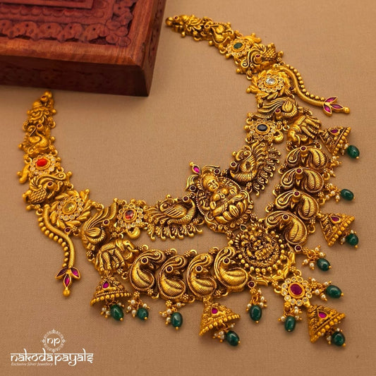 Exquisite Pearly Peacock Neckpiece (Gn10193)