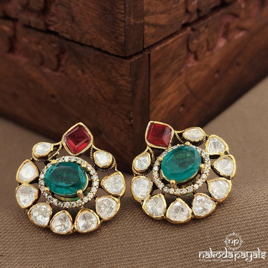 Green Moissanite Studs (Ge10179)