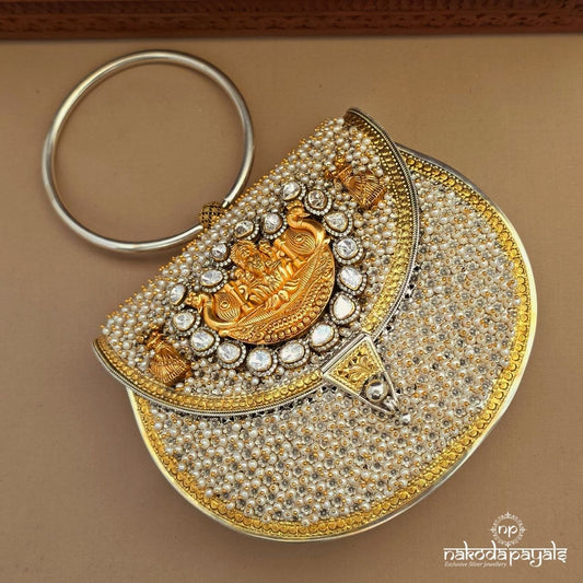 Goddess  Lakshmi Dual Tone Moissanite Purse (Esa349)