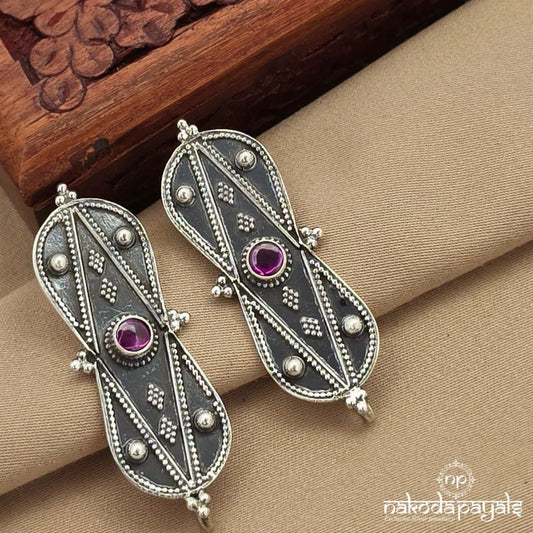 Unique Pink Dot Studs (S4067)