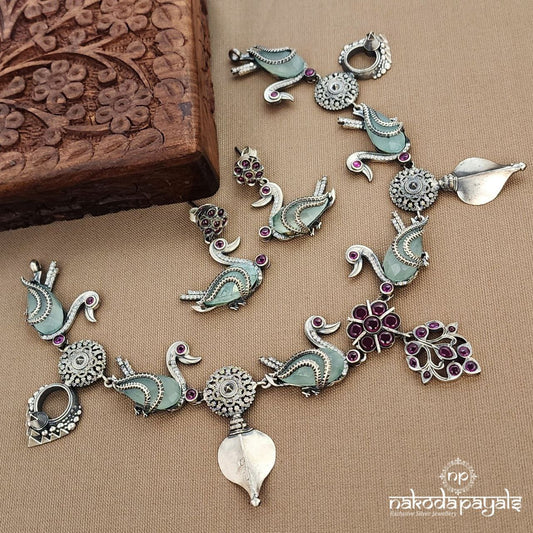 Traditional Swam Neckpiece With Earrings (N11175)