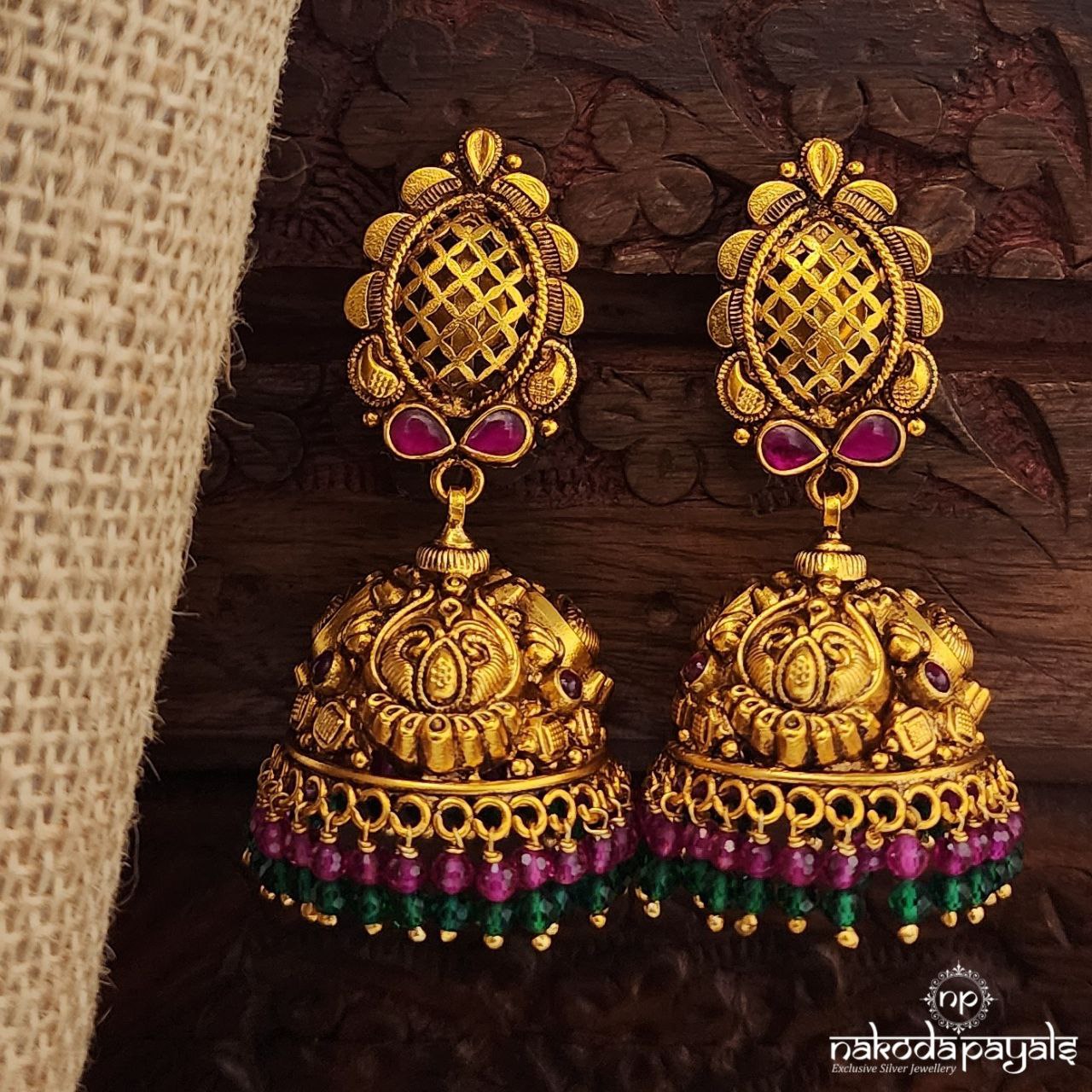 Elegant Kemp Drop Jhumka (Ge10249)