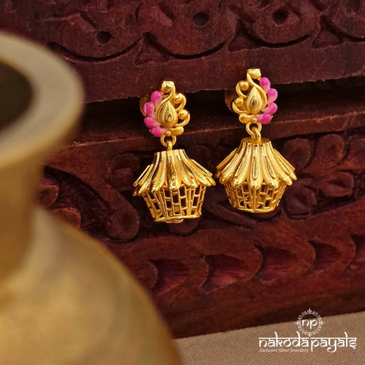 Pink Simple Jhumka (Ge10850)