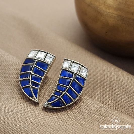 Blue Puligoru Kundan Studs (S3777)