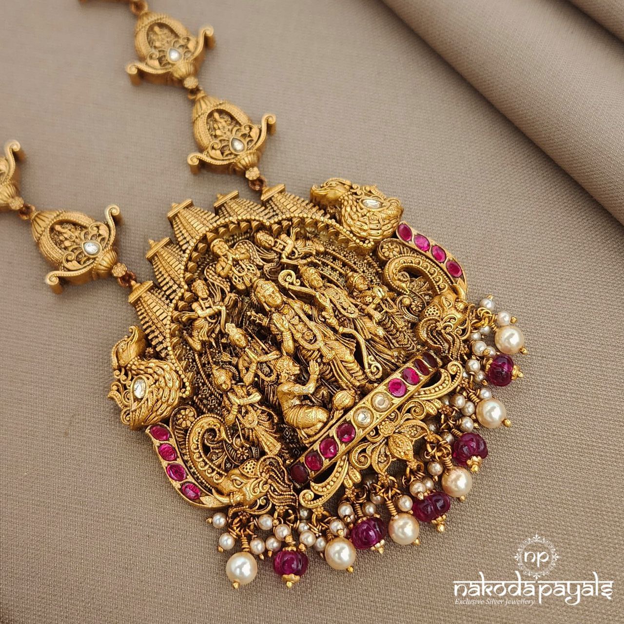 Ram Parivar Neckpiece With Earrings (Gn9632)