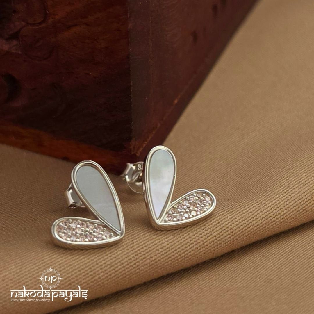 MOP Heart  Earrings (St3935)