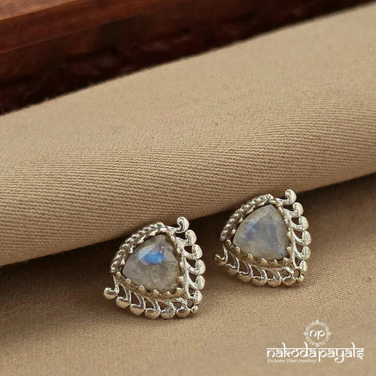 Rainbow Moonstone Studs (S4066)
