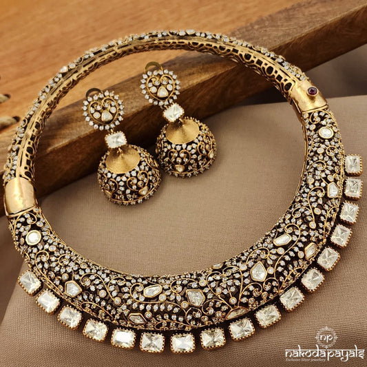 Grand Moissanite Hasli With Earrings (Gn9433)