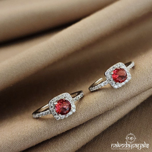 Circular Red Toerings (T4408)