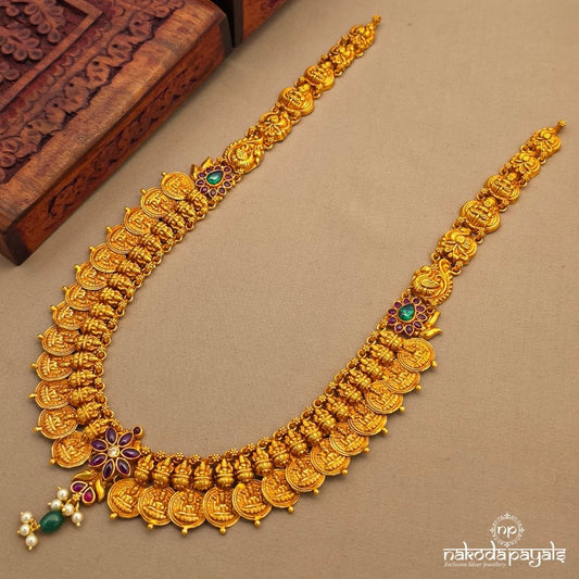 Pink Floral Kasu Neckpiece (Gn10623)