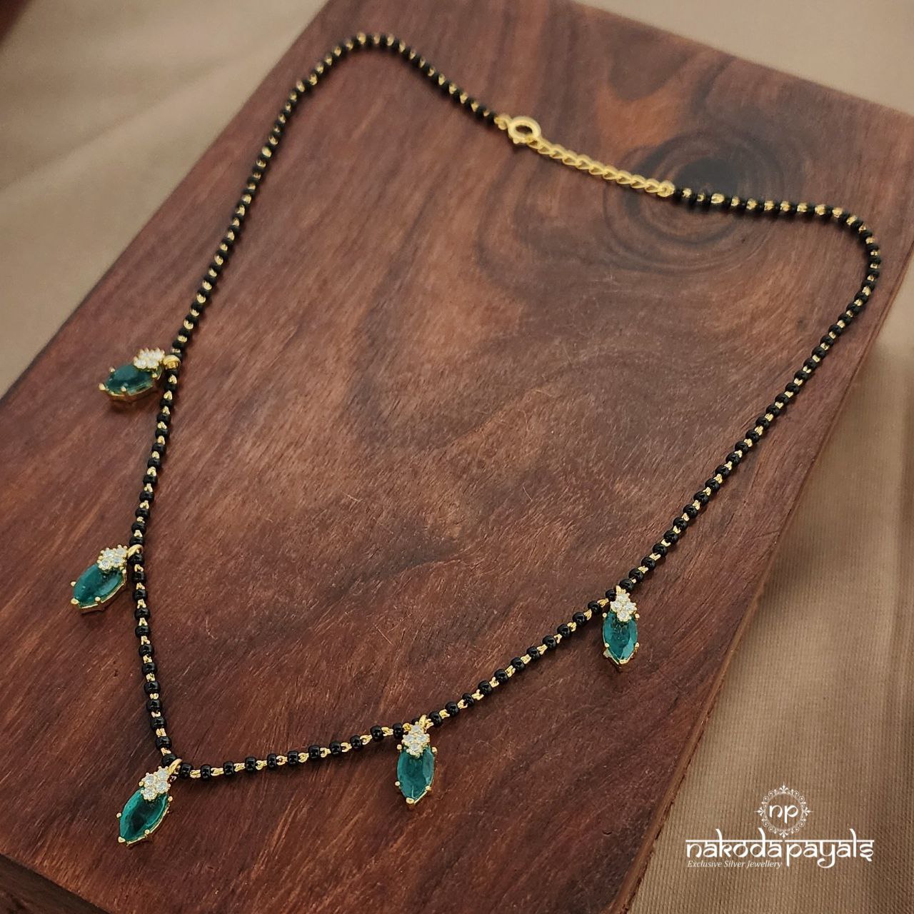 Elegant Green Mangalsutra  (Ms0606)