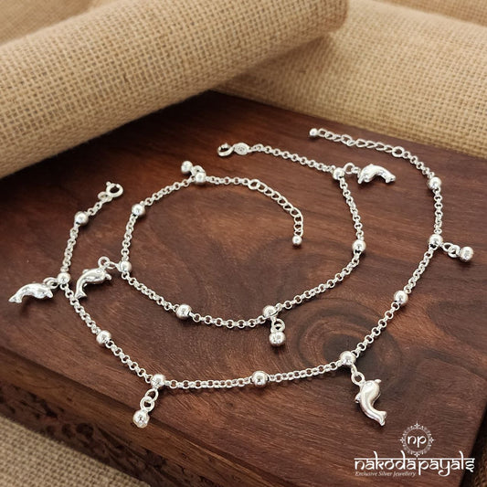 Elegant Dolphin Drop Anklets (A5847)