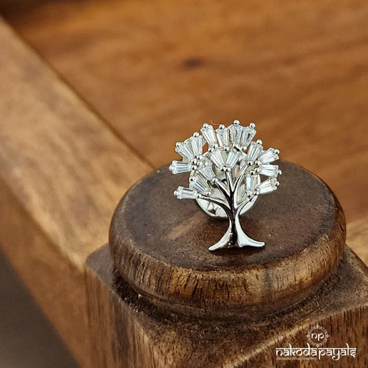 Tree White Lapel Pin (St3642)