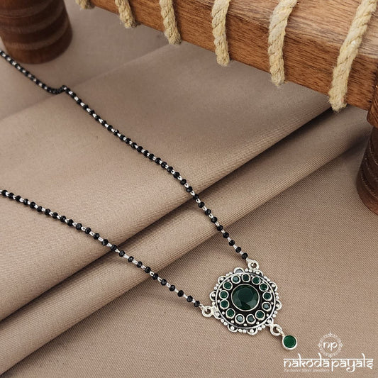 Green Circular Mangalsutra (Ms0578)