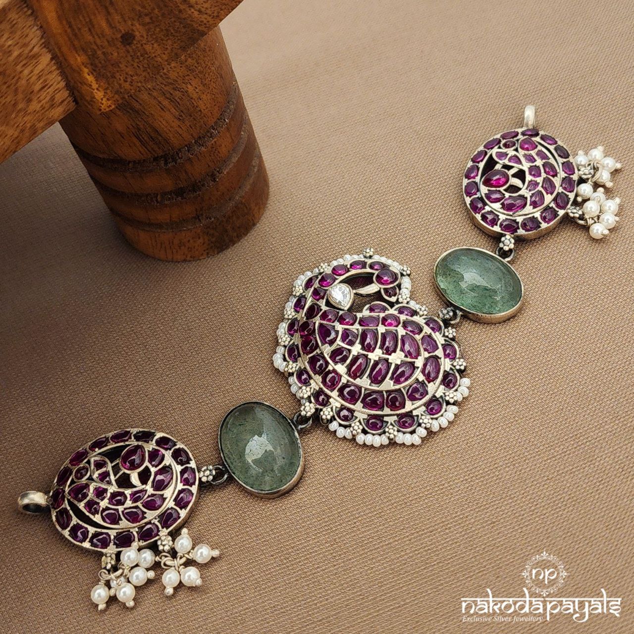 Peocock Pearled Choker (N11143)