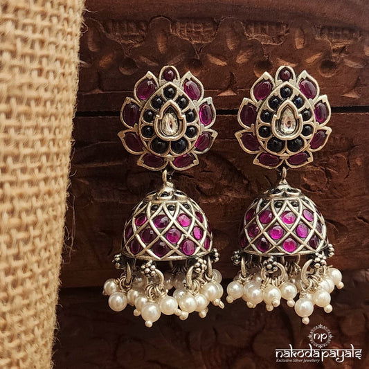 Pink & Blue Jhumka (J1541)