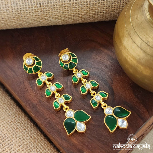Green Kundan Earrings (Ge9065)