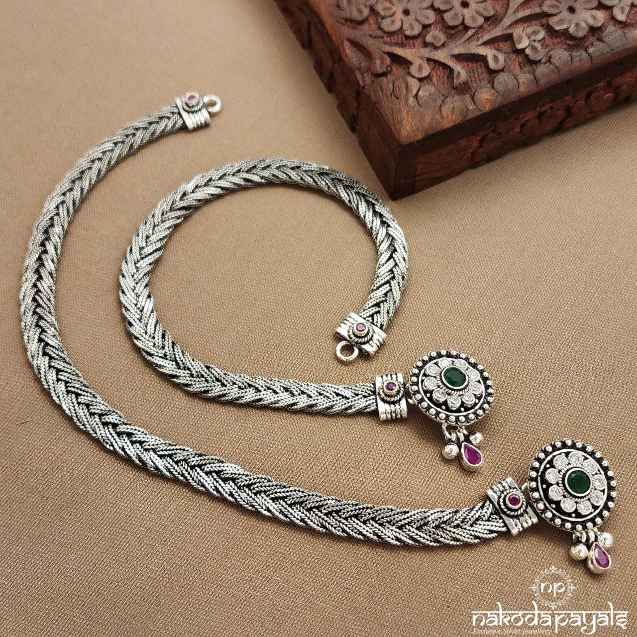 Braided Multicolor Anklets (A6799)