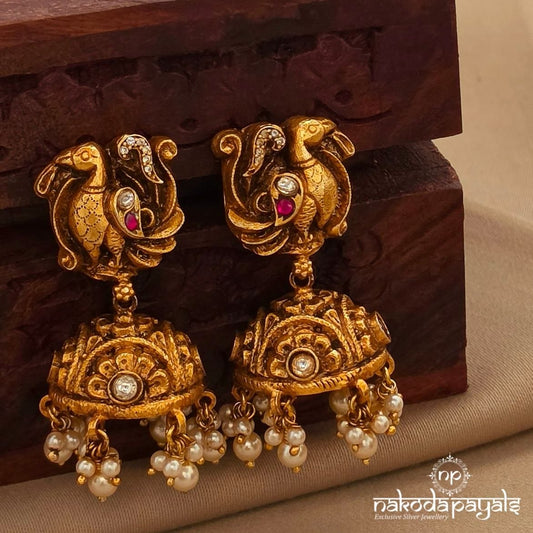 Pearled Drop Jhumka (Ge10549)