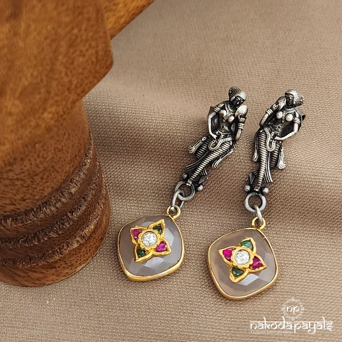 Dancing Girl Kundan Drop Earrings (C3689)