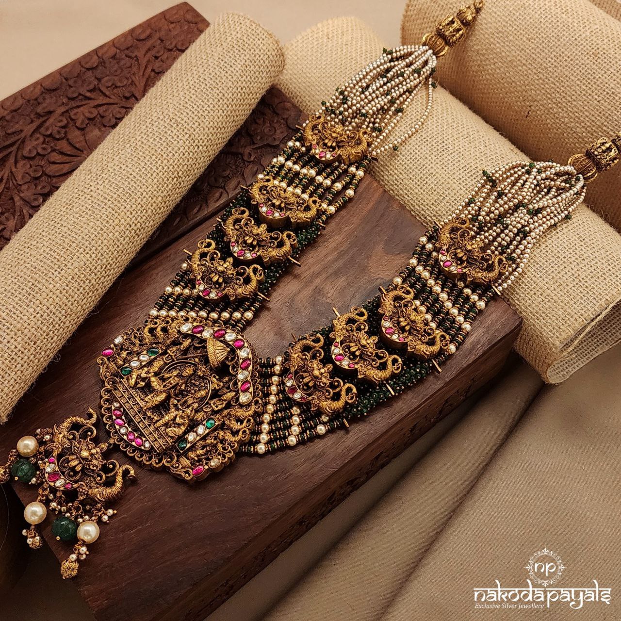 Shiva Parvati Kundan Neckpiece (Gn8629)