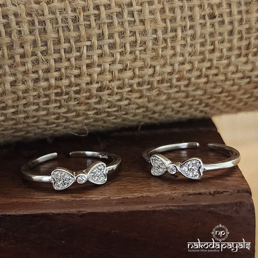 White Bow Toerings (T4424)