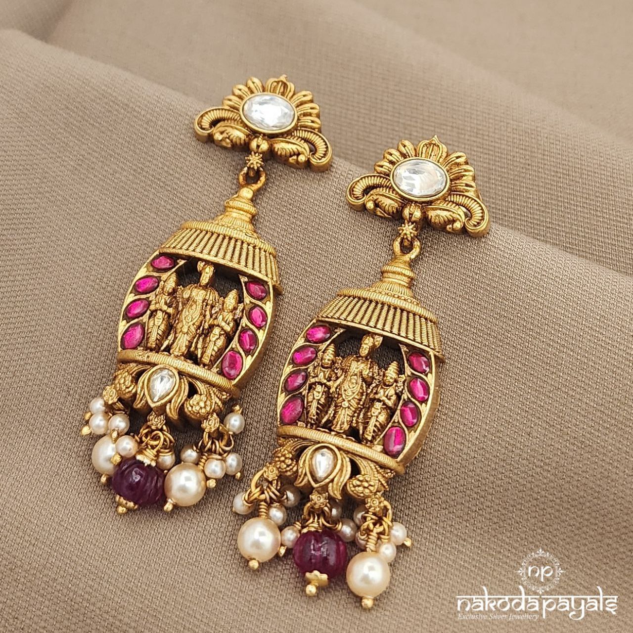 Ram Parivar Neckpiece With Earrings (Gn9632)