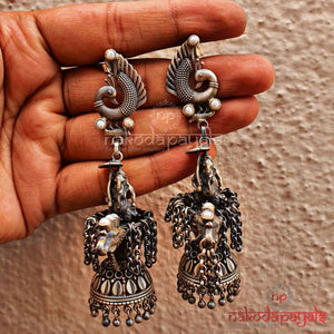 Tribal Deepam Ganesha Earrings