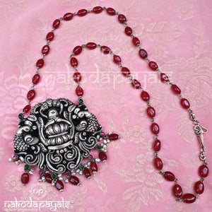Nakshi Shivalinga Ruby Chain Necklace