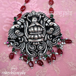 Nakshi Shivalinga Ruby Chain Necklace