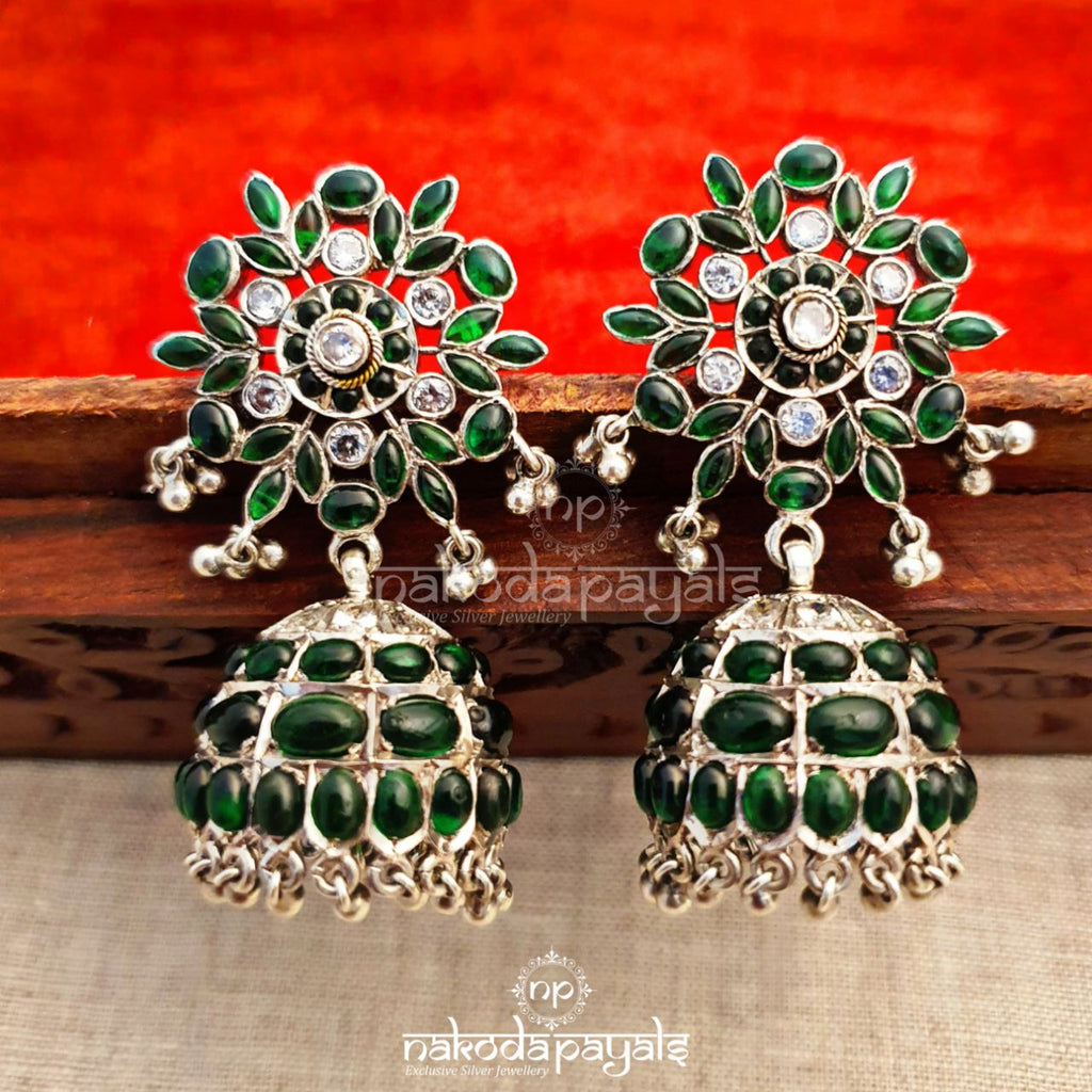 Starry Green Jhumka